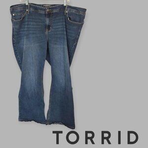 Torrid Luxe Slim  Boot High Rise Denim Blue  Jeans Womens Plus 44 X 27